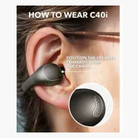 Soundcore C40i Open-Ear Clip-On Kopfhörer kabellos, Graphitgrau